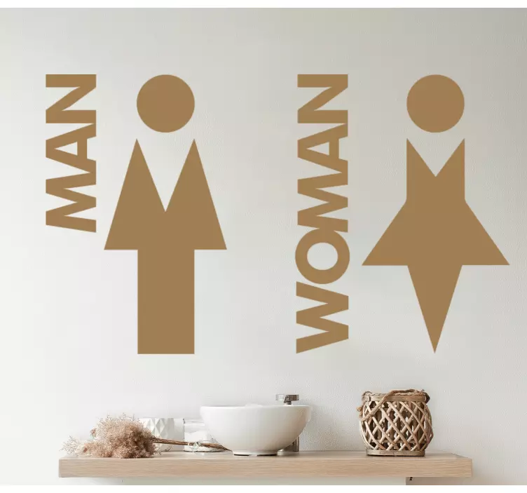 Toilet logo sign door sticker - TenStickers