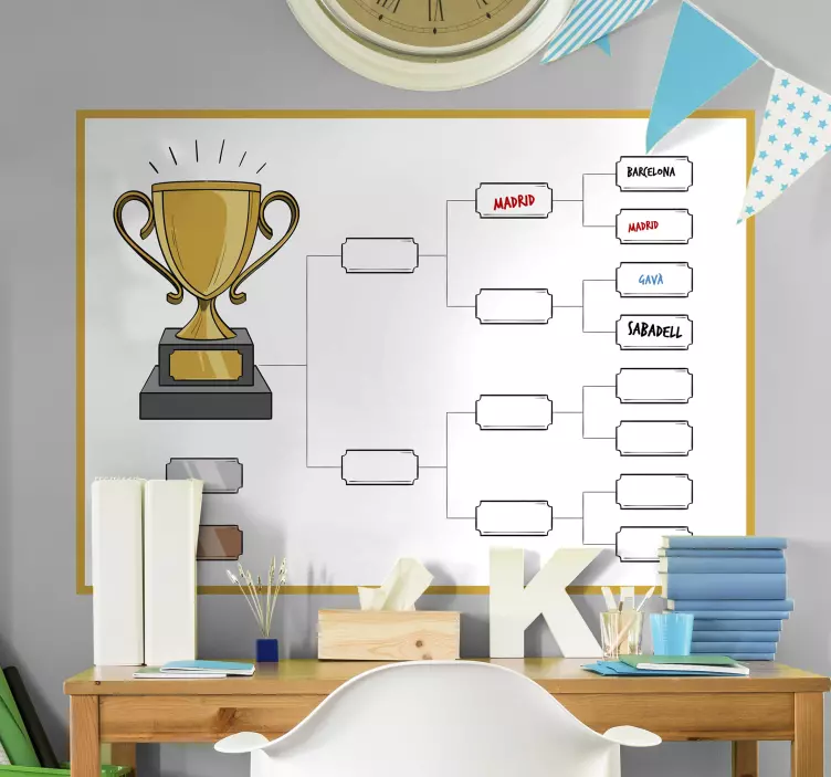 Tournament Whiteboard Sticker - TenStickers