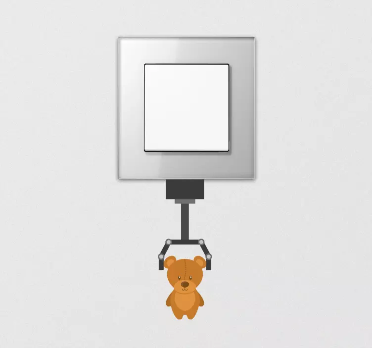 Toy Bear Claw light switch sticker - TenStickers