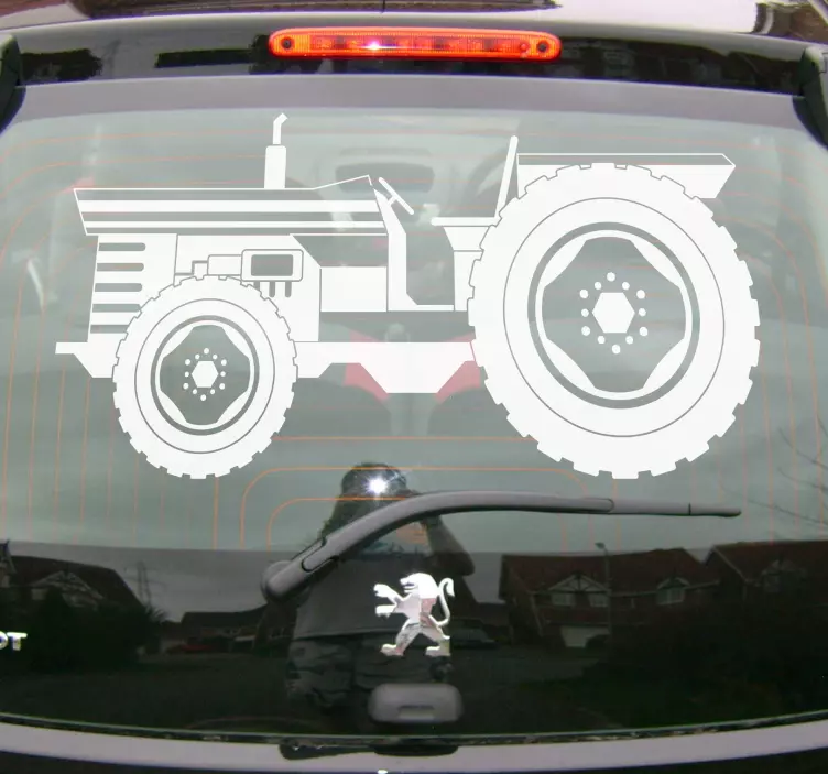 Tractor Silhouette vehicle sticker - TenStickers
