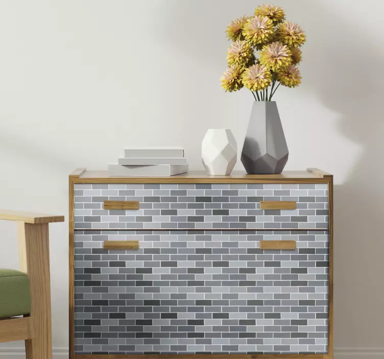 Traslucid Bricks furniture sticker - TenStickers