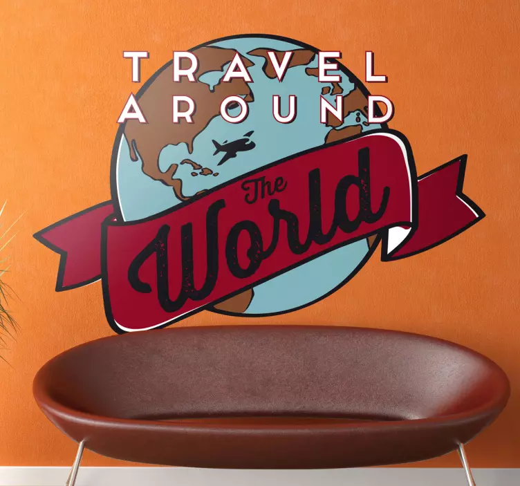Travel Around the World Wall Sticker - TenStickers