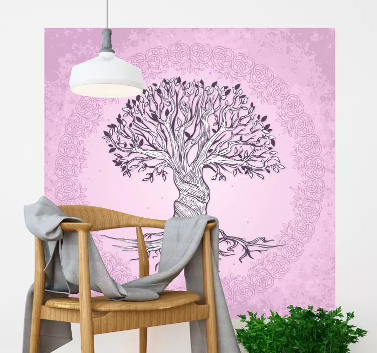 Tree of Life mandala style tree wall sticker - TenStickers