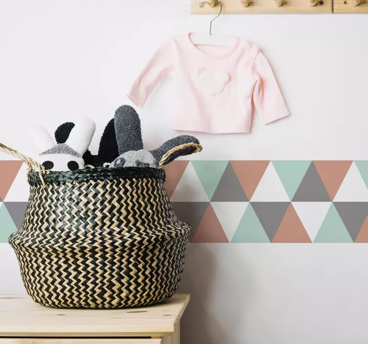 Triangles wall border sticker - TenStickers