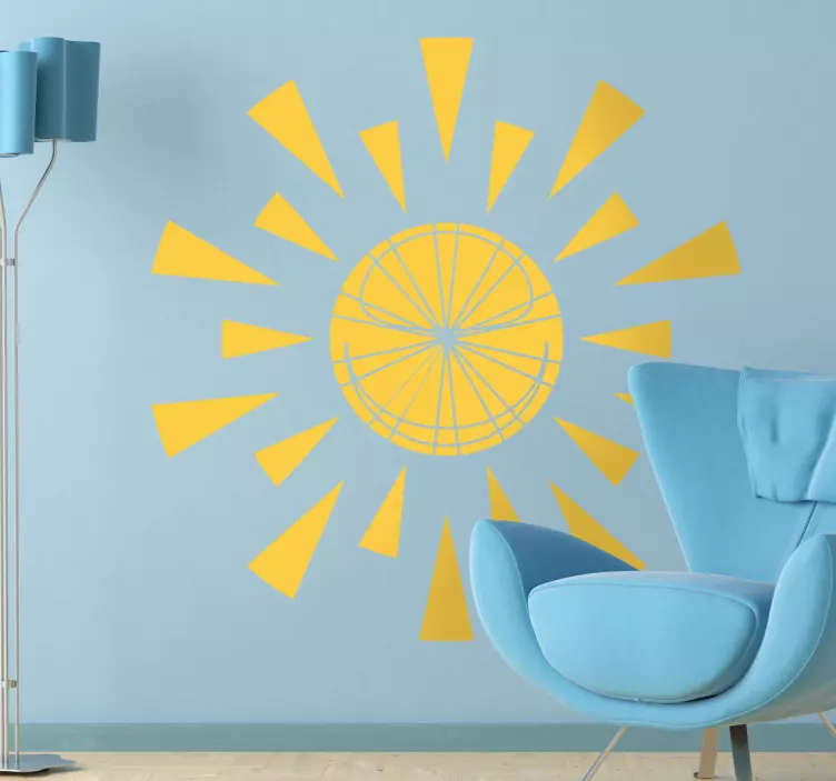 Triangular Sun Sticker - TenStickers