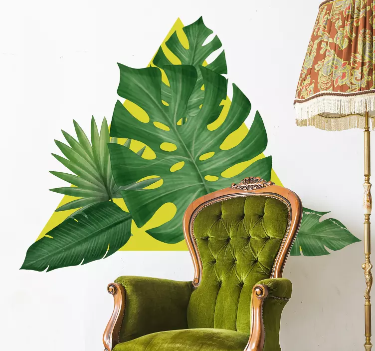 Tropical Leaf Art plant sticker - TenStickers