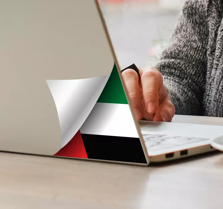 UAE flag corner laptop decal - TenStickers