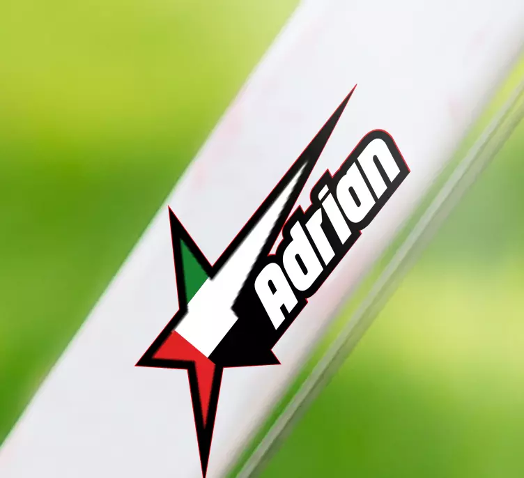 United Arab Emirates flag and name bike sticker - TenStickers