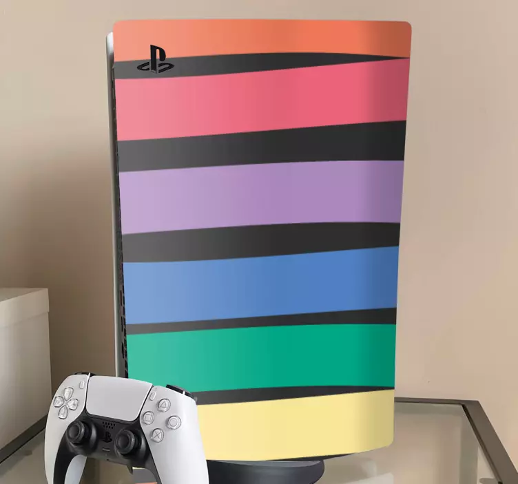 Vibrant Striped Cover PS5 skin - TenStickers