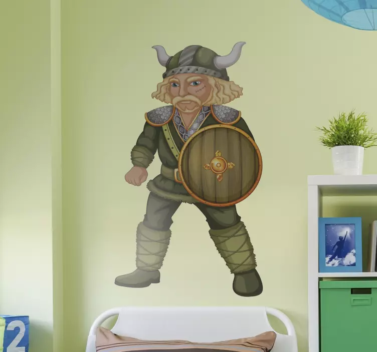 Viking character warrior wall sticker - TenStickers