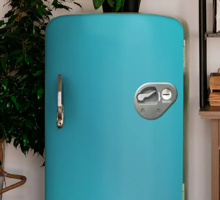 Vintage aquamarine vending machine fridge decal - TenStickers