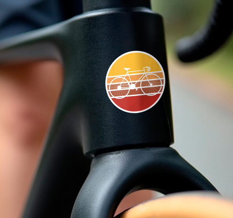 Vintage road bike sticker - TenStickers