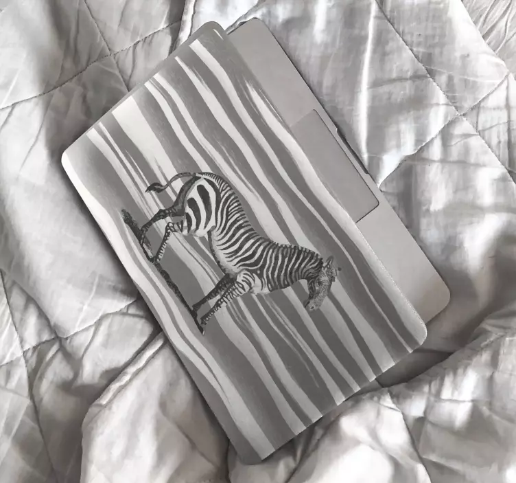 Vintage Zebra Illustration laptop skins - TenStickers