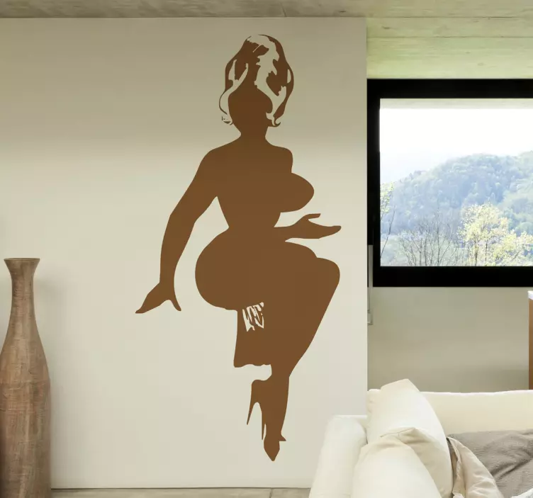 Voluptuous Women Silhouette Sticker - TenStickers