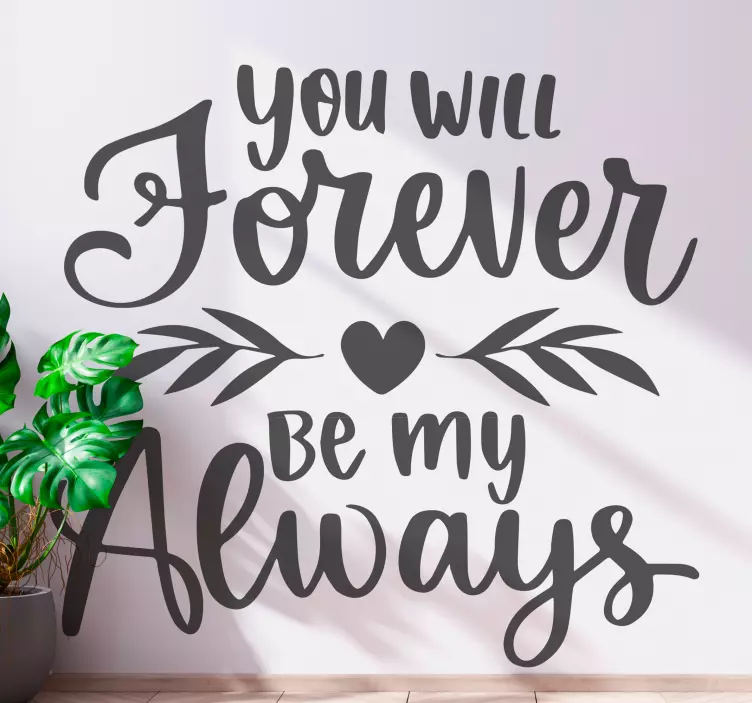 Wall decal quote everlasting love saying - TenStickers