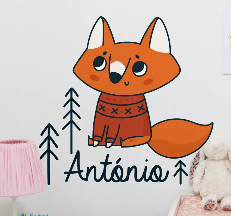 Wall stickers for kid charming fox decor - TenStickers