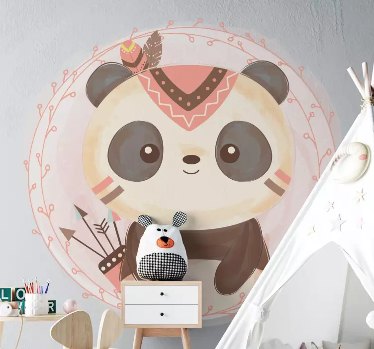 Wall stickers for kid charming panda figurine - TenStickers