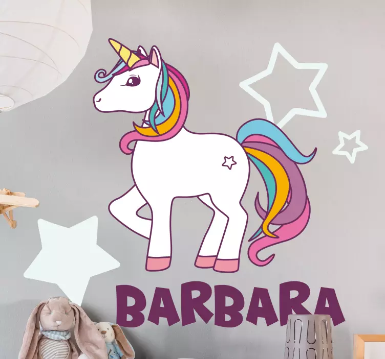Wall stickers for kid cute unicorn design - TenStickers
