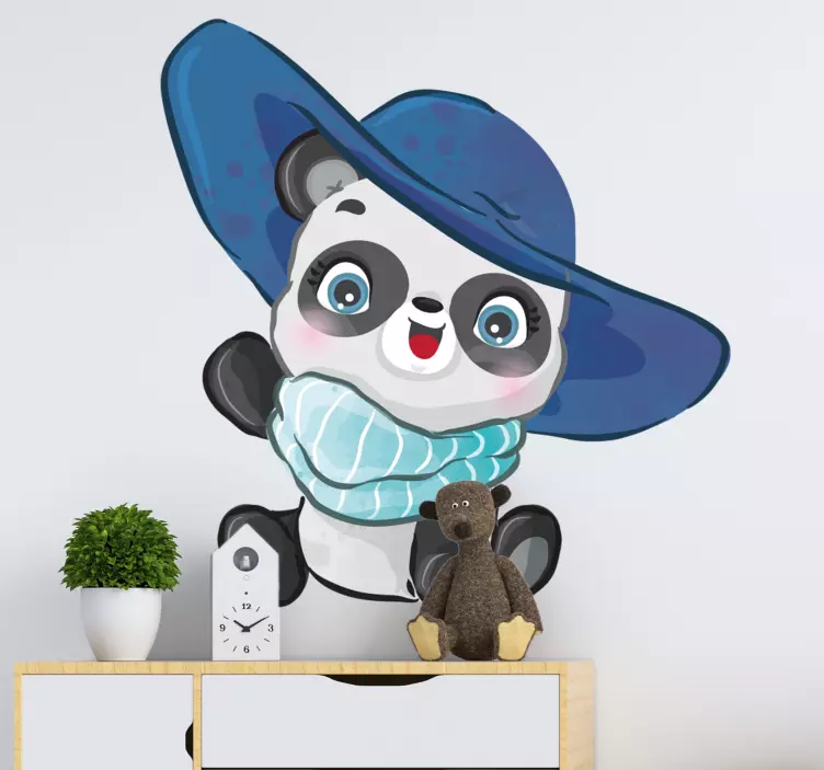 Wall stickers for kid happy panda design - TenStickers