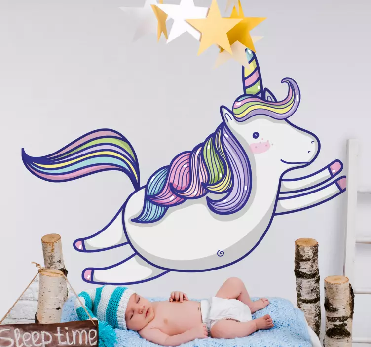 Wall stickers for kid playful unicorn design - TenStickers