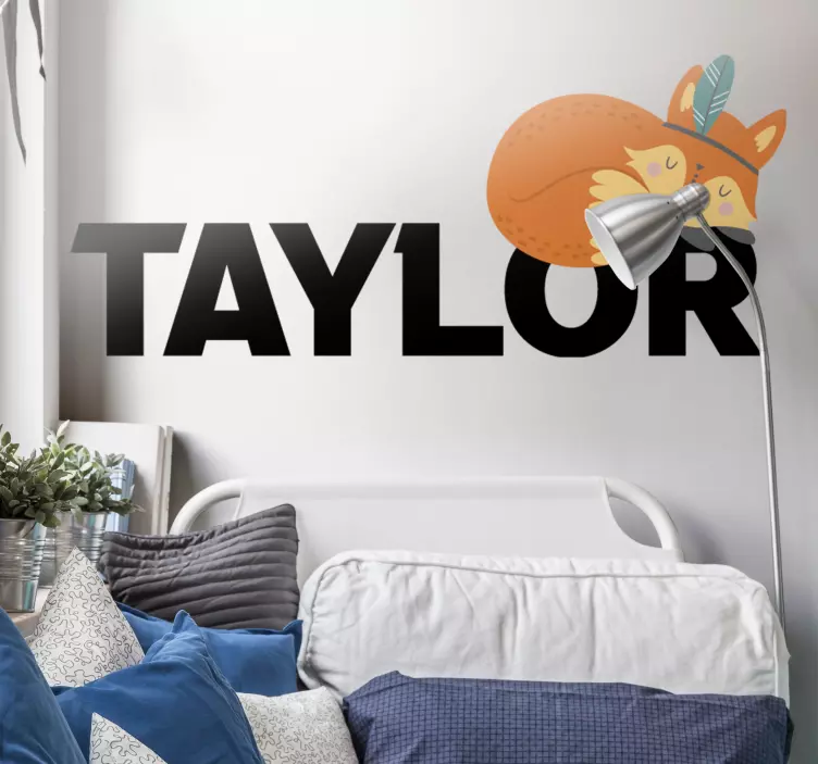Wall stickers for kid sleeping fox design - TenStickers