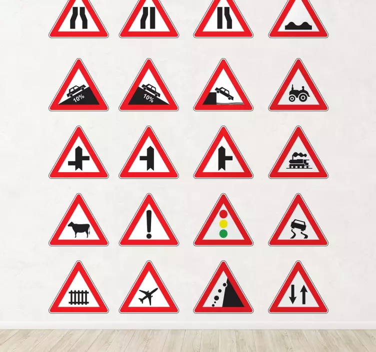 Warning Signs Decorative Stickers - TenStickers