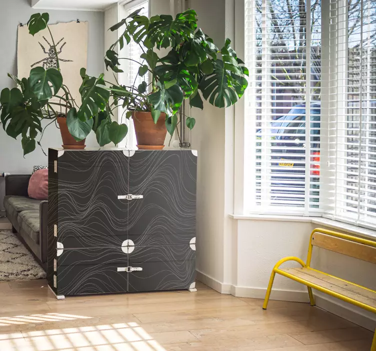 Waves textures furniture sticker - TenStickers