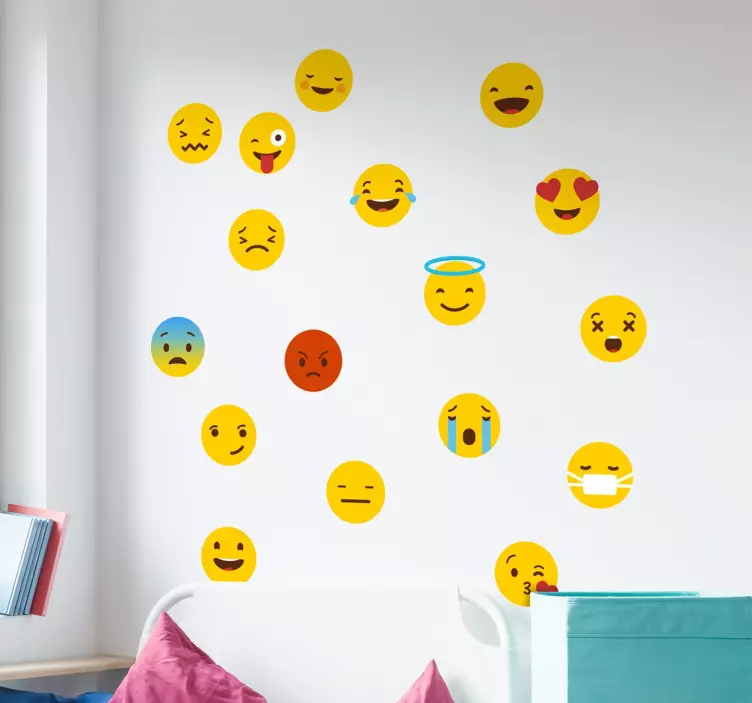 Whatsapp Emoji Wall Stickers - TenStickers