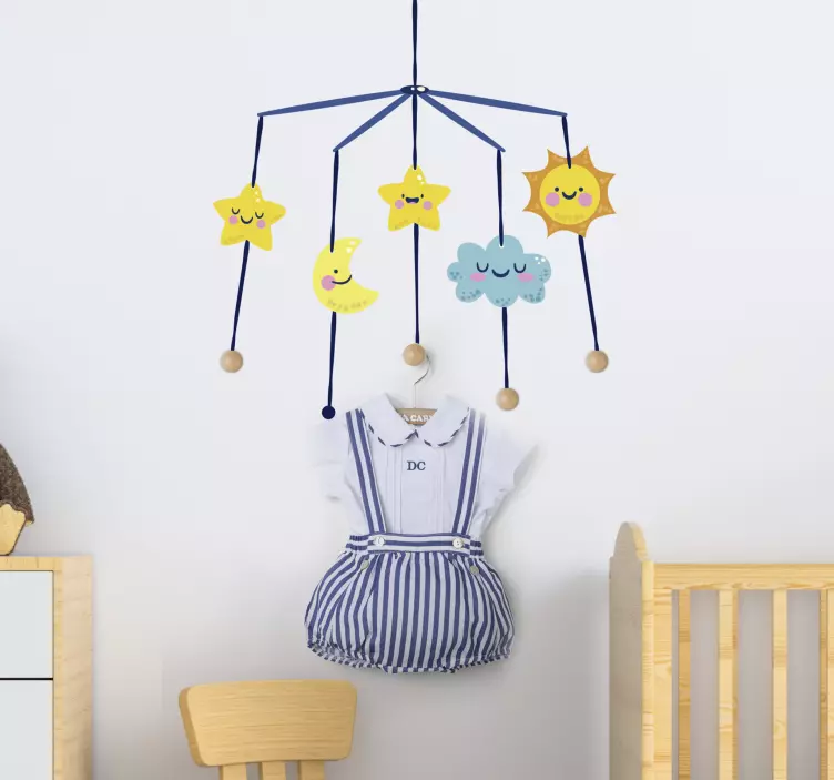 Whimsical Celestial Mobile wall stickers for kid - TenStickers