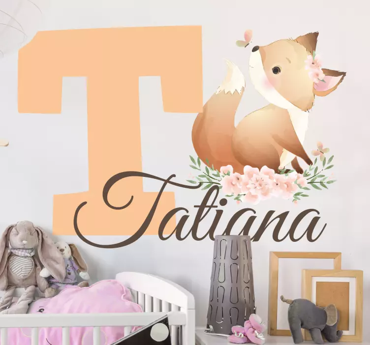 Whimsical Fox Motif wall stickers for kid - TenStickers