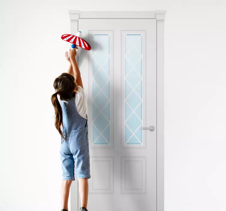 White house door Childrens Bedroom Wall Sticker - TenStickers