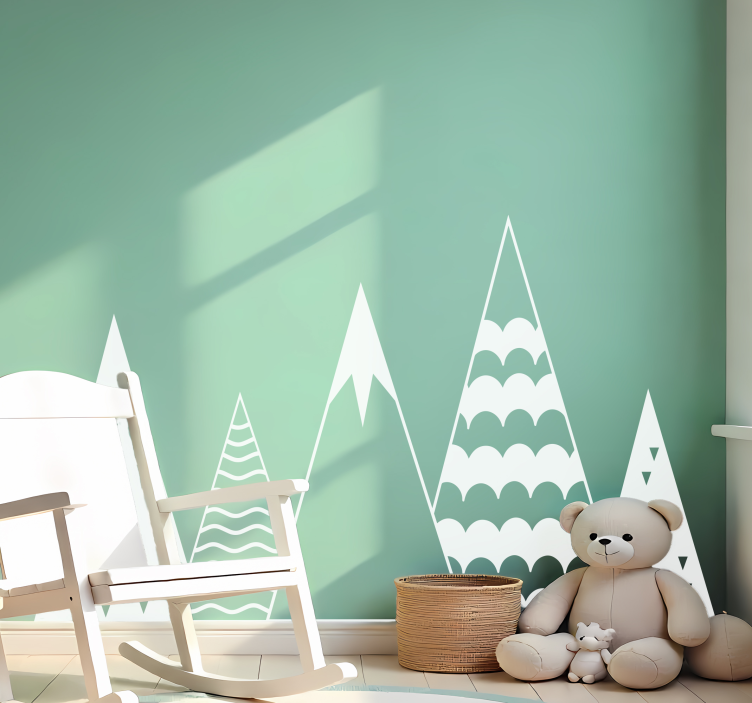 White mountains geometrical childrens' wall stickers - TenStickers