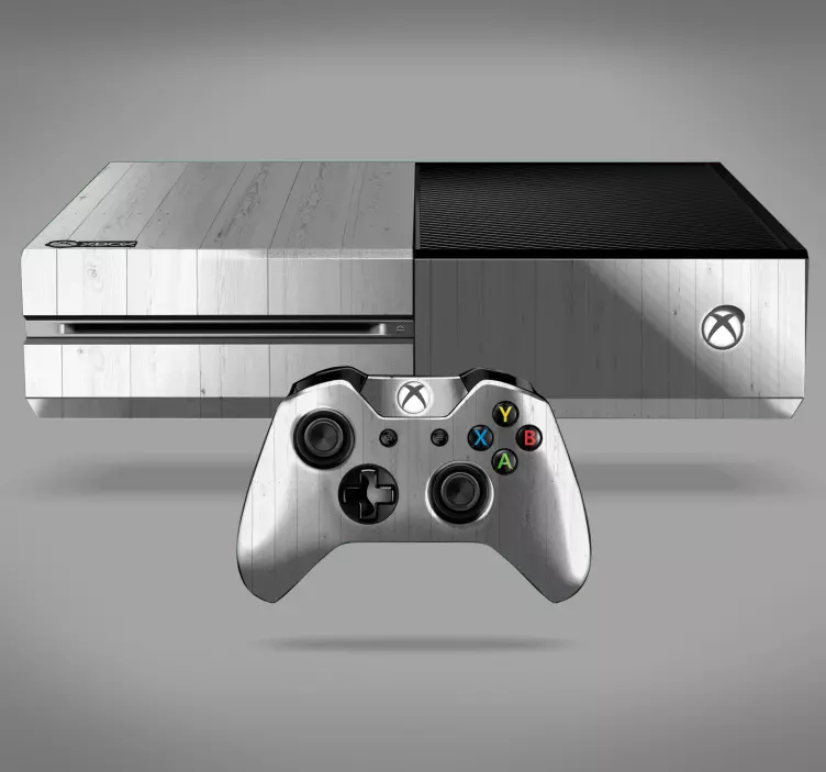 White Wood Texture Xbox Sticker - TenStickers