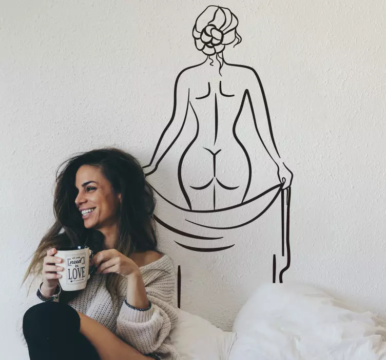 woman's back Adult Sticker - TenStickers