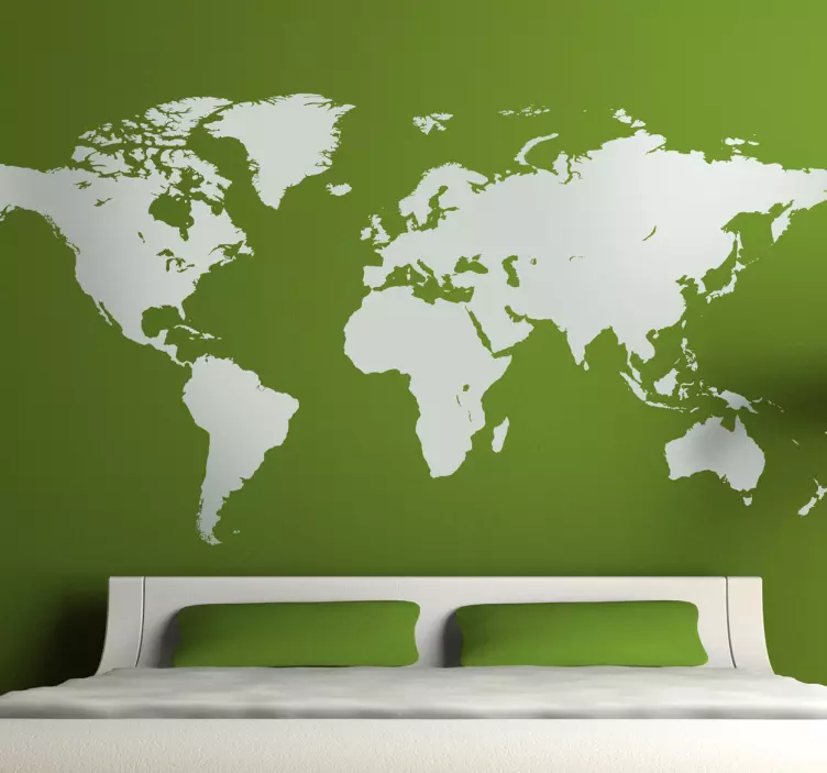 World Map Wall Sticker - TenStickers