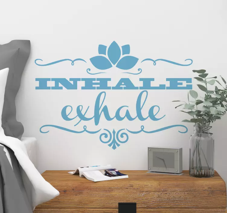 Yoga inhale exhale wall sticker - TenStickers