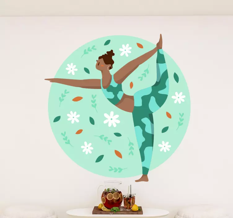 Yoga streches wall sticker - TenStickers
