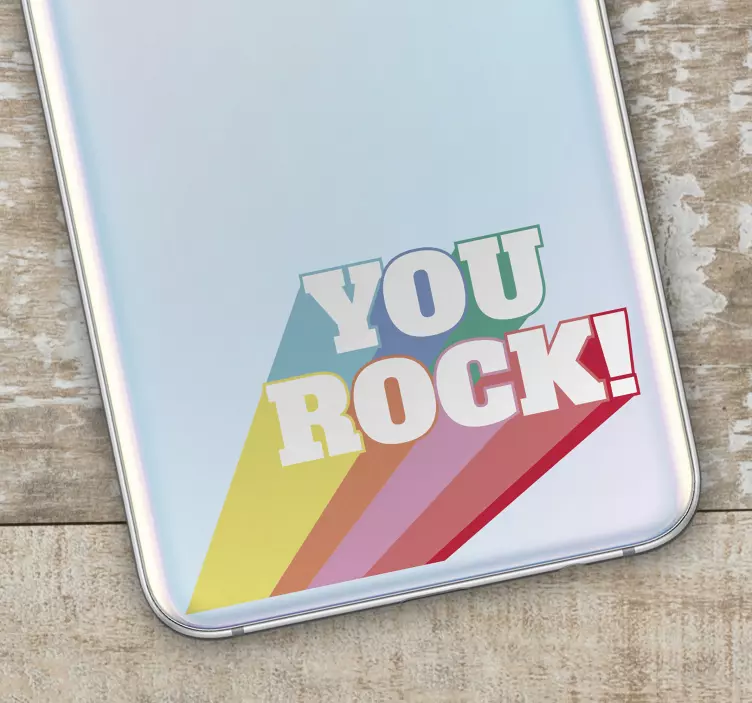You Rock Coloured Samsung Sticker - TenStickers