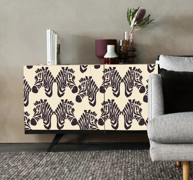 Zebra Pattern Showcase wall sticker - TenStickers