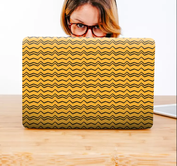 Zigzag Motif Cover laptop skin - TenStickers