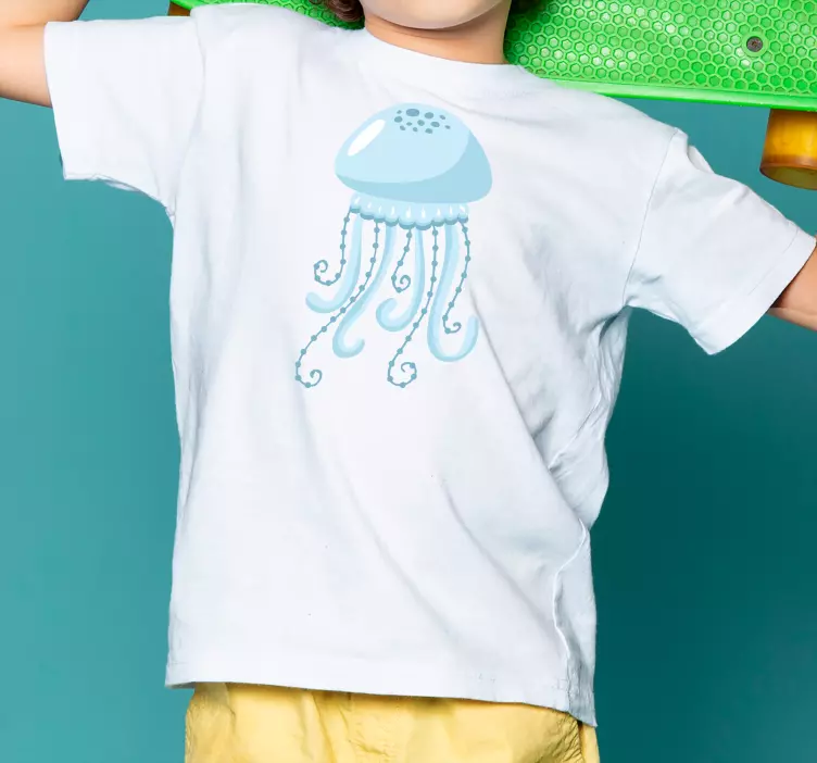 Blue jellyfish sea creatures Kids t-shirt - TenStickers