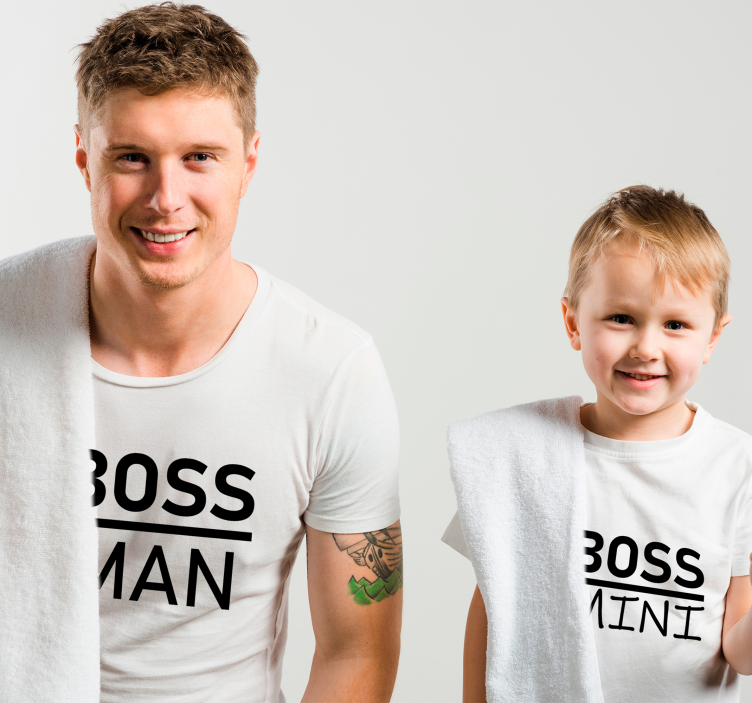 Boss man and boss minni father and son t-shirts - TenStickers