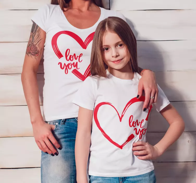 Custom name hearts Mothers day shirt - TenStickers