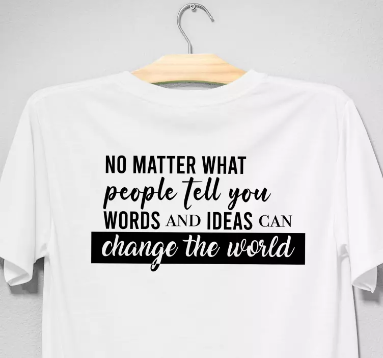 Empowering words and ideas t-shirt - TenStickers