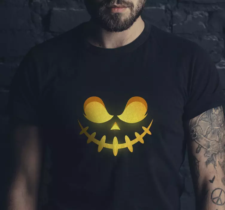 Glowing Pumpkin Face Halloween shirt - TenStickers
