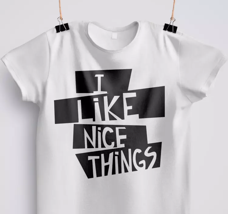 I like nice things t-shirt - TenStickers