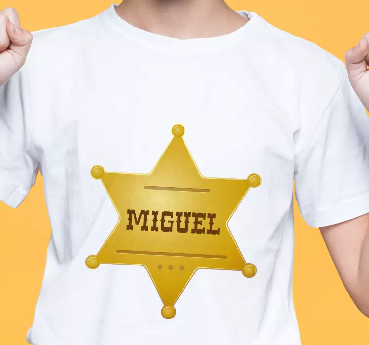 Sheriff badge with name t-shirt - TenStickers