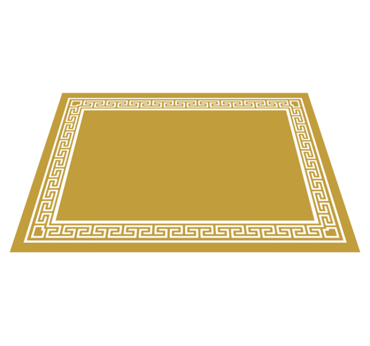 Greek design yellow vinyl rug - TenStickers