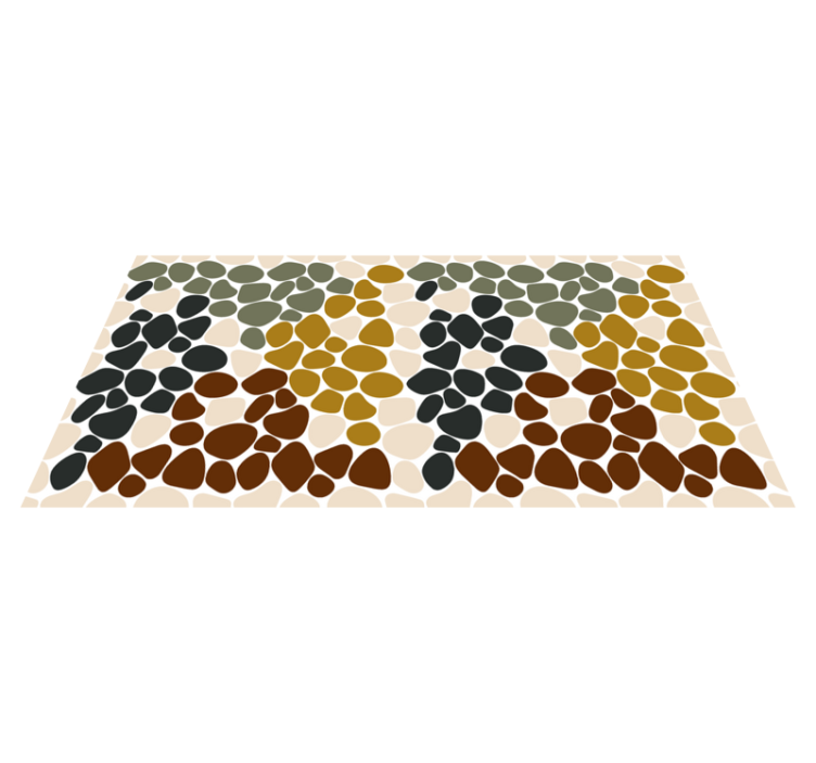Colorful rock theme bathroom vinyl rug - TenStickers