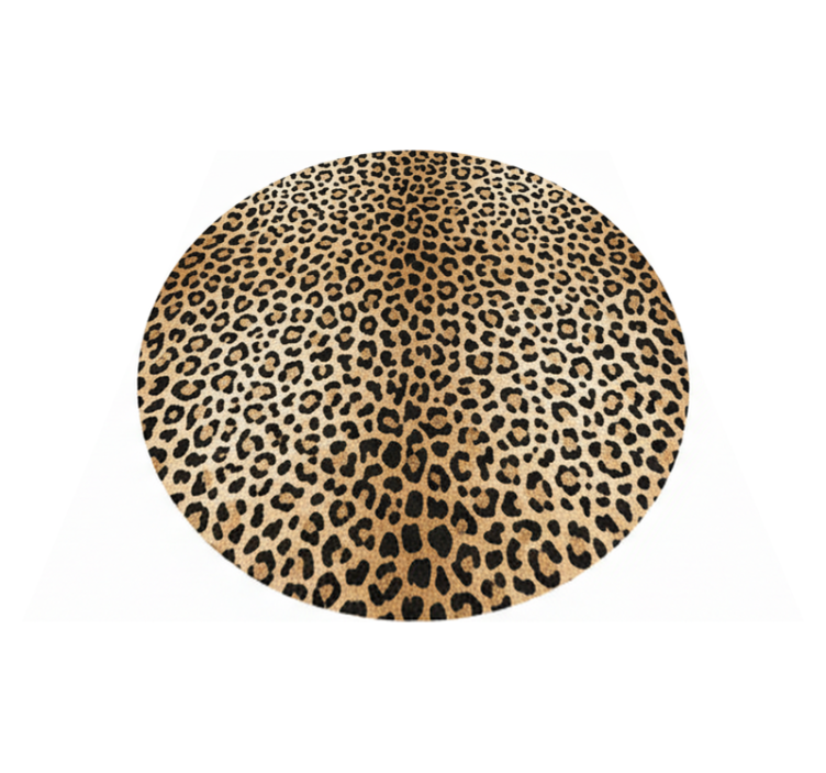 Living room vinyl rug in panther print - TenStickers